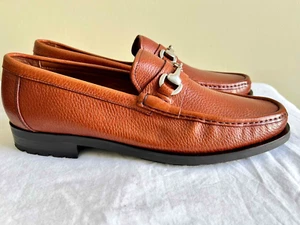 Allen Edmonds Size 10 Arezzo Italian Horse Bit Loafers Brown Chili - New w/ Box - Picture 1 of 12