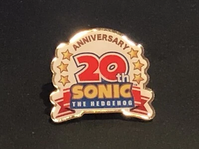 Sonic The Hedgehog 20th Anniversary Pin 2011 SEGA RARE -Mint Condition - Image 1 of 2