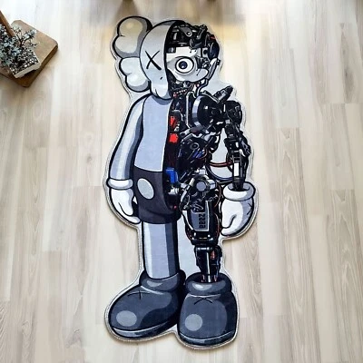 WARNA RUGS Robot Kaws Figure Soft Rug Mat, Sneakerhead, Streetwear Art Fashion