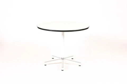 Mid Century Vintage Herman Miller Eames Dining Table Five Star Base — 36” Round Cover