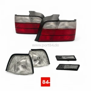 BMW E36 3er Vorfacelift Rückleuchten + Blinker Set Limousine rot-weiß M3 Look - Bild 1 von 5