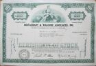Restaurant & Waldorf Asso Inc Share Certificate 100 Common Shares Issued Used
