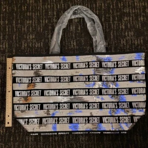 VICTORIA'S SECRET LIMITED EDITION SEQUIN TOTE BAG WITH MATCHING MINI BAG - Picture 1 of 6