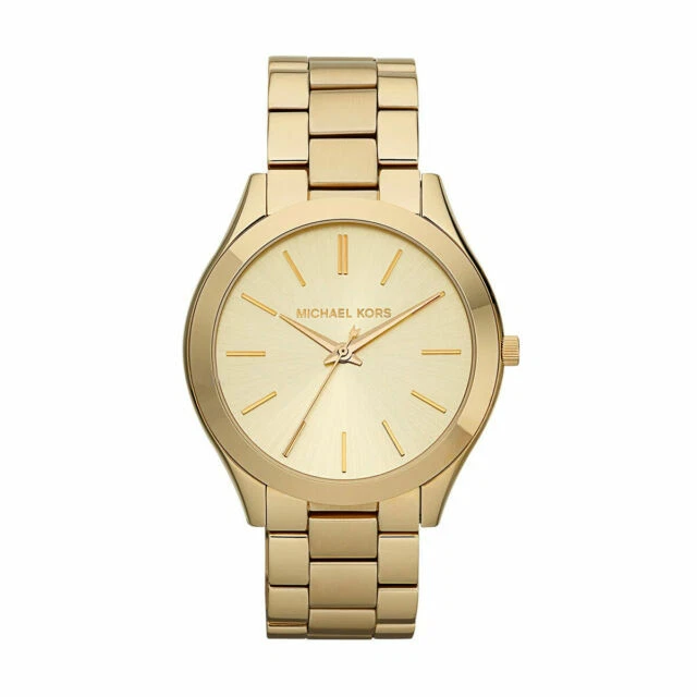 Michael Kors Mk3179 42mm Stainless Steel Gold Plated Case, Stainless Steel Gold Plated Bracelet Women's Wristwatch (2227685)