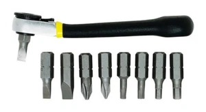 General Tools 80075 Black Handle Ratcheting Offset Screwdriver Set 9 in. - Picture 1 of 1
