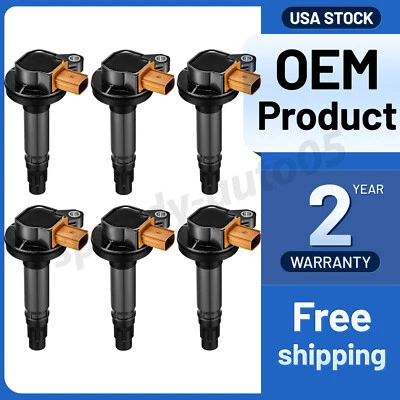 6 Ignition Bobinas Pack UF646 DG549 For 2015-2020 Ford Transit-250 3.5L V6 - Image 1 of 4