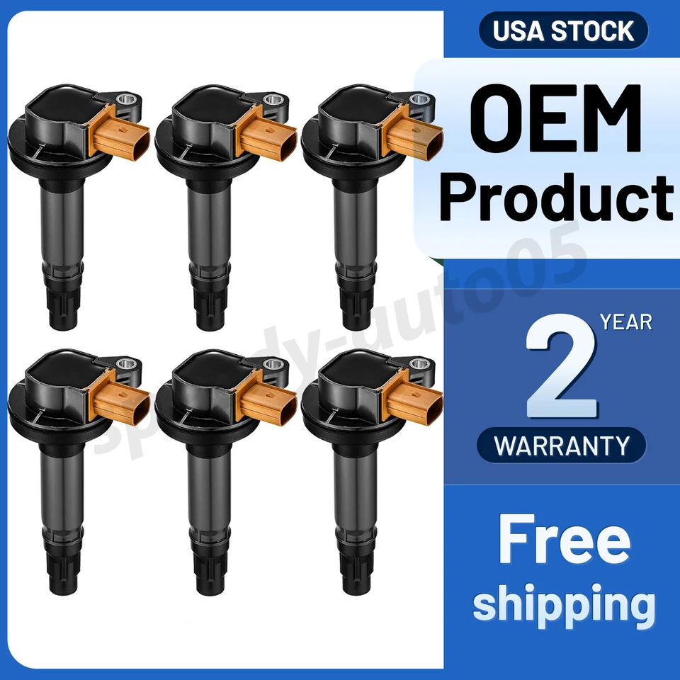 Set of 6 Ignition Coils Pack UF646 DG549 For 2015-2020 Ford Transit-250 3.5L V6 - Image 1 of 4