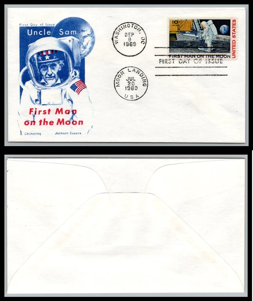 US FDC # C76 10c First Man on the Moon Jackson   1969, 9p4443 - Image 1 of 1