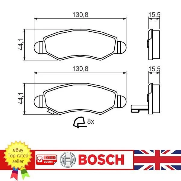 Комплект тормозных колодок для универсала Vauxhall AGILA Subaru JUSTY Suzuki IGNIS 1605976 - Изображение 1 из 4