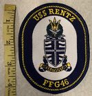 5.5" NAVY USS RENTZ FFG-46 SHIELD MILITARY OVAL EMBROIDERED PATCH 