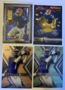 Kadarius Toney Wild Card Holo Lux SSP 1/10 Jersey Match mit 3 anderen #rd Karten - Bild 1 von 5