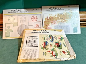 3 TRANSFERENCIAS MCCALL SINRAGRAPH, PATRONES 236, 702 Y 1520, CARTAS, MUESTREADOR DE GRANJA - Imagen 1 de 14
