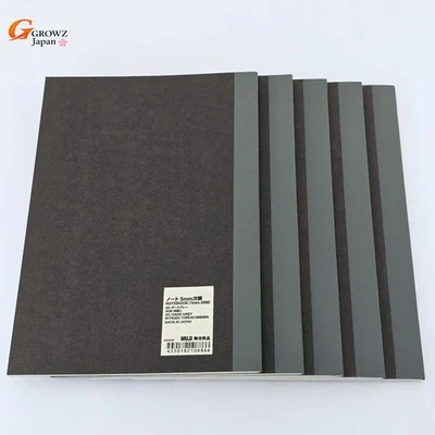 Cuaderno MUJI 5mm REJILLA A5 Gris Oscuro 30 Páginas Encuadernación en Rosca 5Libros de Japón Foto 1 de 4