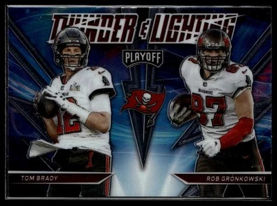 2021 Panini Playoff #TL-4 Tom Brady / Rob Gronkowski Thunder & Lightning - Image 1 of 2