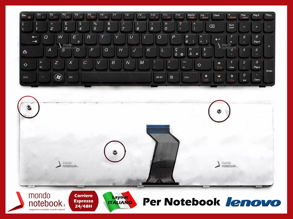 Tastiera IBM LENOVO IDEAPAD B590 NERA