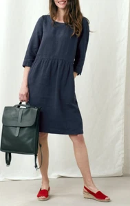 Seasalt Cornwall Wild Orchid 100% linen Dress size 16 - Picture 1 of 6