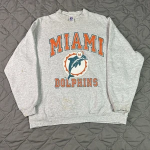 VINTAGE Miami Dolphins Sweatshirt Herren XL grau NFL Crewneck Football Marino Dade - Bild 1 von 13