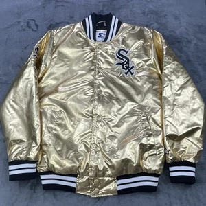Men's Starter Chicago White Sox Satin Gold Jacket Size Small NWOT - Picture 1 of 14