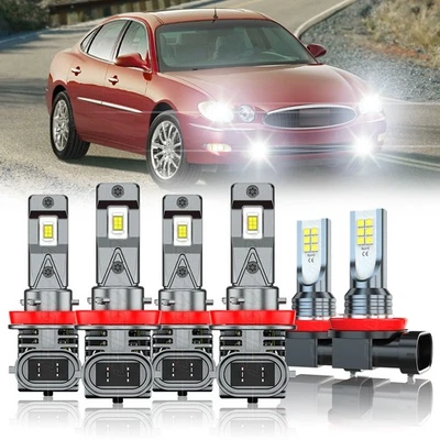 For Buick Allure 2005-2010 LED Headlights High Low Beam Fog Light Combo Kit - Image 1 of 4