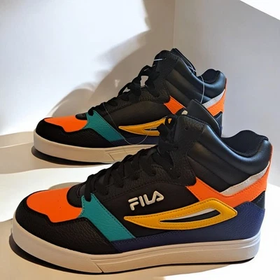 Fila Men’s Everge High-tops Black Orange Yellow Blue Size 9 NWOTB - Image 1 of 4