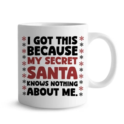 RED OCEAN Funny Secret Sant Gift For Women or Men Joke Secret Santa Mug For Collleagues