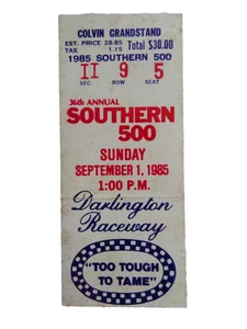 rACING TICKET STUB SOUTHERN 500 DARLINGTON RACEWAY S CAROLINA 1985 VTG neocurio - Picture 1 of 6