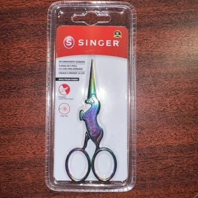Singer Forged Unicorn Embroidery Scissors 4"-Spectrum - Image 1 of 2