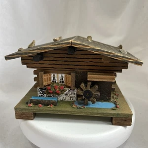 Vintage Mapsa edelweiss Swiss cottage Music Box House Edelweiss Tested Working - Picture 1 of 9