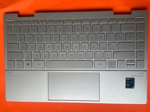 HP Envy X360 13-BD0503NA Palmrest Trackpad Głośniki Biometria Klasa A Srebrne UK - Zdjęcie 1 z 13