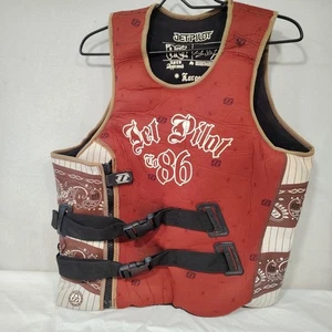 Jet Pilot Life Vest Lg Flotation Shane Bonifay Graphic Zipper Buckle Work **Read - Picture 1 of 11