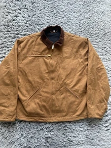 JB Hunt Jacke Herren 4XL braun Canvas Decke gefüttert Workwear Wollfutter Full Zip - Bild 1 von 13