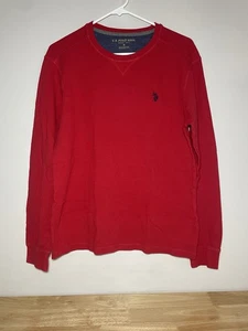 US Polo Assn rotes Thermo Langarm Rundhals Shirt Lagenlook 100% Baumwolle! - Bild 1 von 15