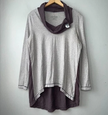 Неоновый Будда размер большой выветренный серый Slub вязаный туника верхний йога Athleisure повседневный - Изображение 1 из 4