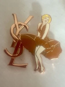 Genuine Yves Saint Laurent vintage Brooch Pin Marilyn Monroe Ysl Artus Bertrand - Picture 1 of 5