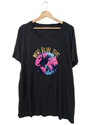 SIMPLY BE Camiseta estampada Mujeres Camisa Talla EU 48 negro look casual - Imagen 1 de 4