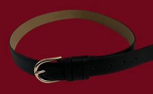 Michael Kors Leather Belt Black Adjustable Size Medium NWT - Picture 1 of 23