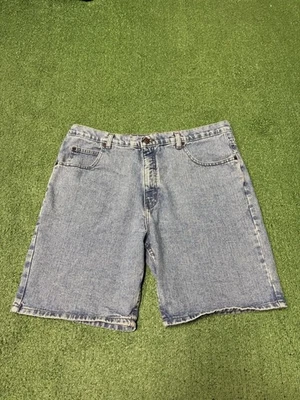 Pantalones Cortos de Jean Cherokee Vintage Años 90 Talla 40 Azul Lavado Claro Denim Tiro Alto Sueltos Foto 1 de 4