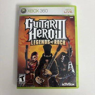 Guitar Hero III: Legends of Rock (Xbox 360, 2007) CIB Complete with Manual Game - Image 1 of 4