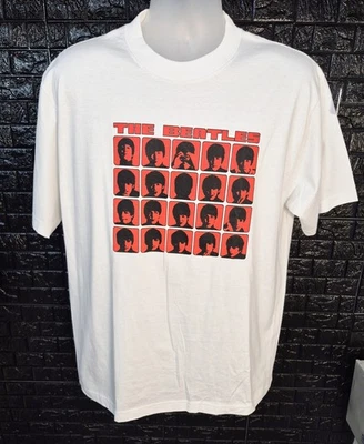 Camiseta The Explorer By OHHO The Beatles Red Grid Faces Masculina L Branca Vintage - Imagem 1 de 4