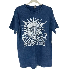 Sublime Crying Sun T-Shirt Blue Acid Wash Large NWOT - Imagen 1 de 5