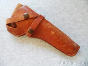 VINTAGE REDHEAD BRAND RH BROWN LEATHER 6" BBL REVOLVER HOLSTER - Picture 1 of 4