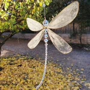 Metal Sun Catcher Crystal Wind Chimes High Quality Dragonfly Pendant Window - Picture 1 of 10