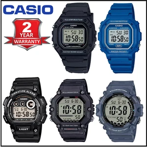 Neu Casio Herren klassische Unisex Digitaluhr mehrfarbiges Zifferblatt Harz Armband Uhr - Bild 1 von 30