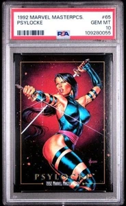 1992 Marvel Masterpieces #65 Psylocke PSA 10 GEM MINT - Freshly Graded! - Picture 1 of 2