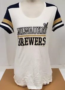 Brand New Majestic Women's MLB Milwaukee Brewers Short Sleeve Shirt- M - Picture 1 of 4