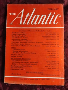 ATLANTIC February 1938 William Saroyan George Bernard Shaw Emil Ludwig   - Picture 1 of 1