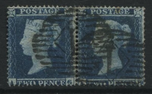 1854 2d Blue Stars AG-AH SG19 Gibbons Spec F1 used with London numerals (40) - Picture 1 of 1