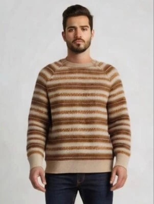 J. Crew Lambswool Sweater Mens Medium Crewneck Fair Isle Nordic Ski Outdoors - Image 1 of 4