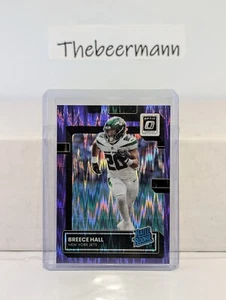 Amortiguador púrpura novato Panini Optic Breece Hall 2022 #214 New York Jets - Imagen 1 de 2