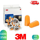 3M 1100 Ear Plugs 37dB Noise Reduction Uncorded 100 Pairs or 200 Pairs/Box
